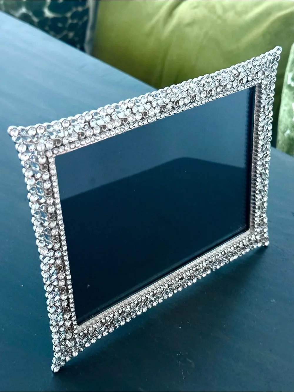 Silver Crystal-Embellished Photo Frame